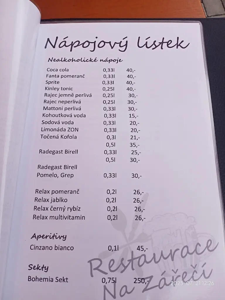 Menu_Hostinec Na Zářečí_Horažďovice_image_1