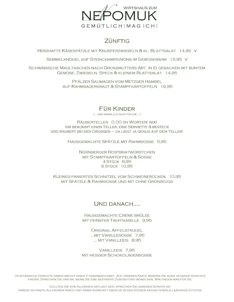 Menu_Wirtshaus zum Nepomuk_Nepomuk_immagine_1