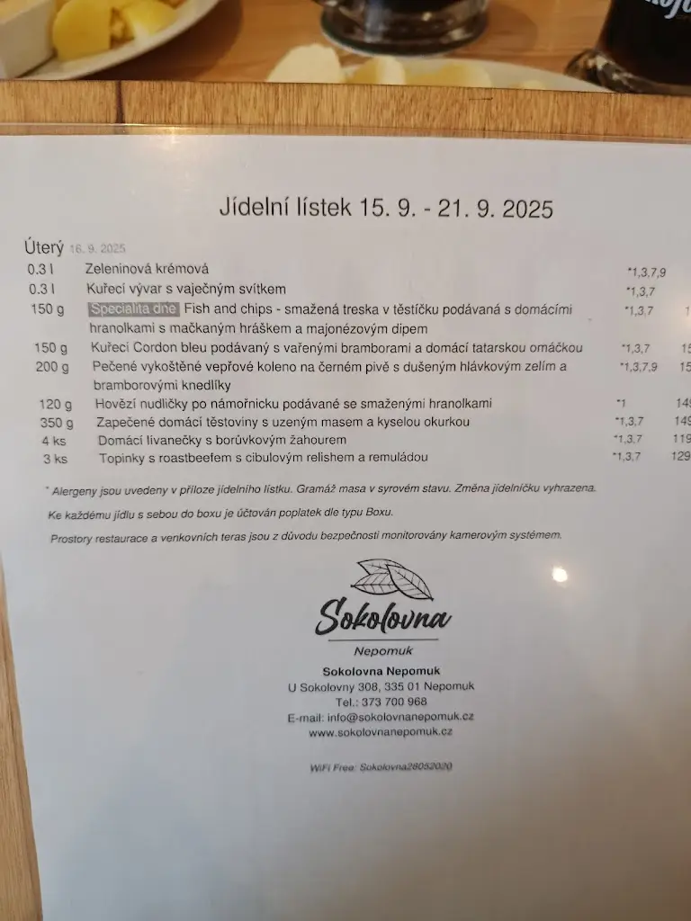 Menu_Restaurace Sokolovna Nepomuk_Nepomuk_image_1