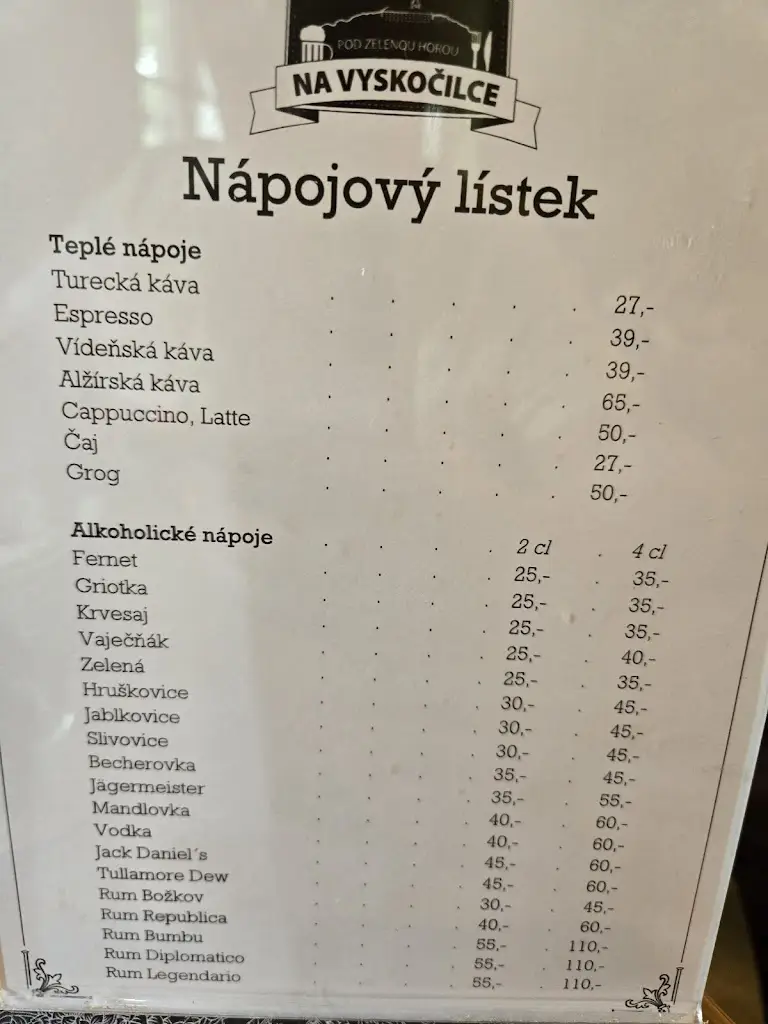 Menu_Hostinec Na Vyskočilce_Nepomuk_image_1