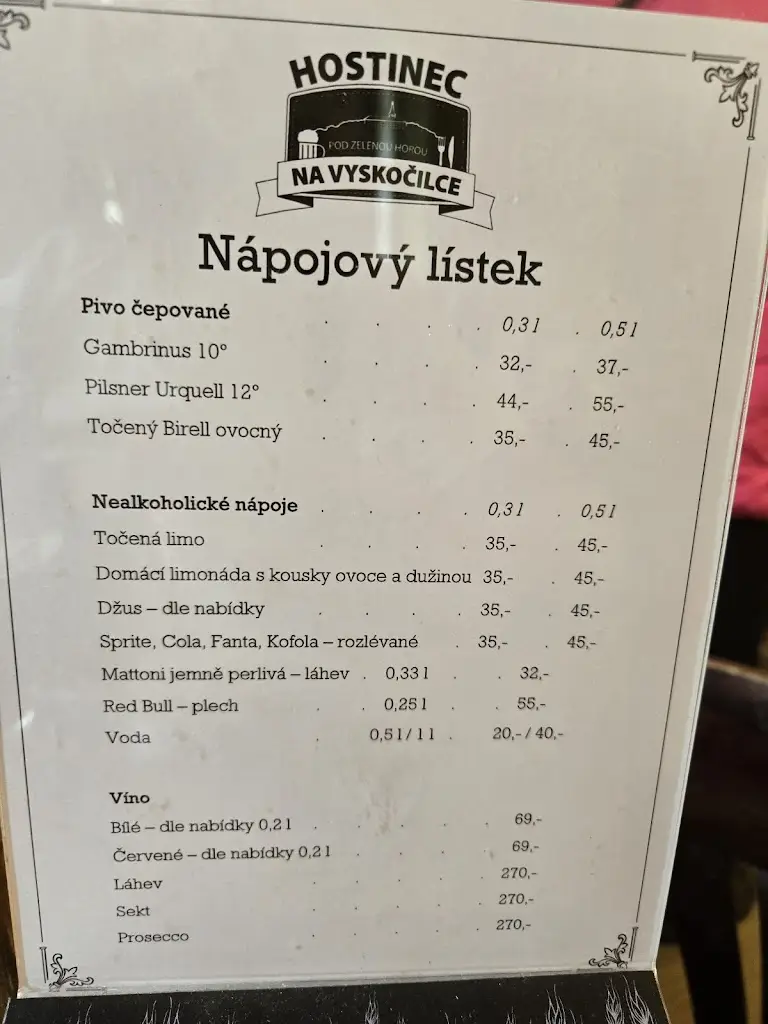 Menu_Hostinec Na Vyskočilce_Nepomuk_image_2