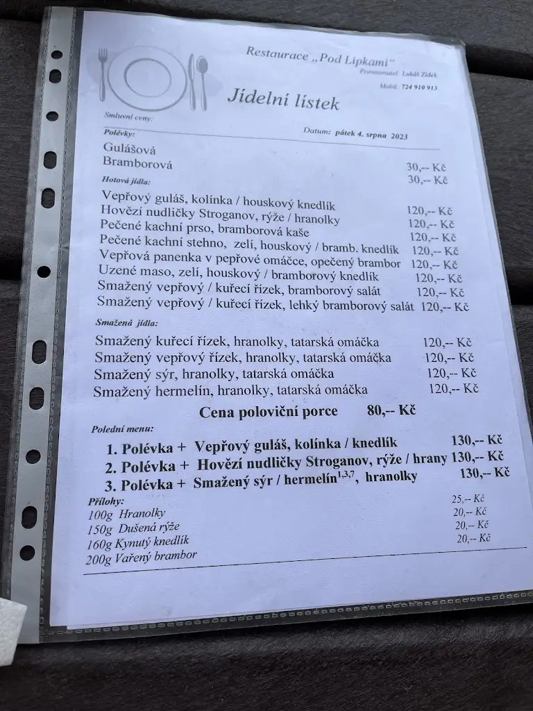 Menu_Restaurace Pod Lipkami_Nová Bystřice_image_2