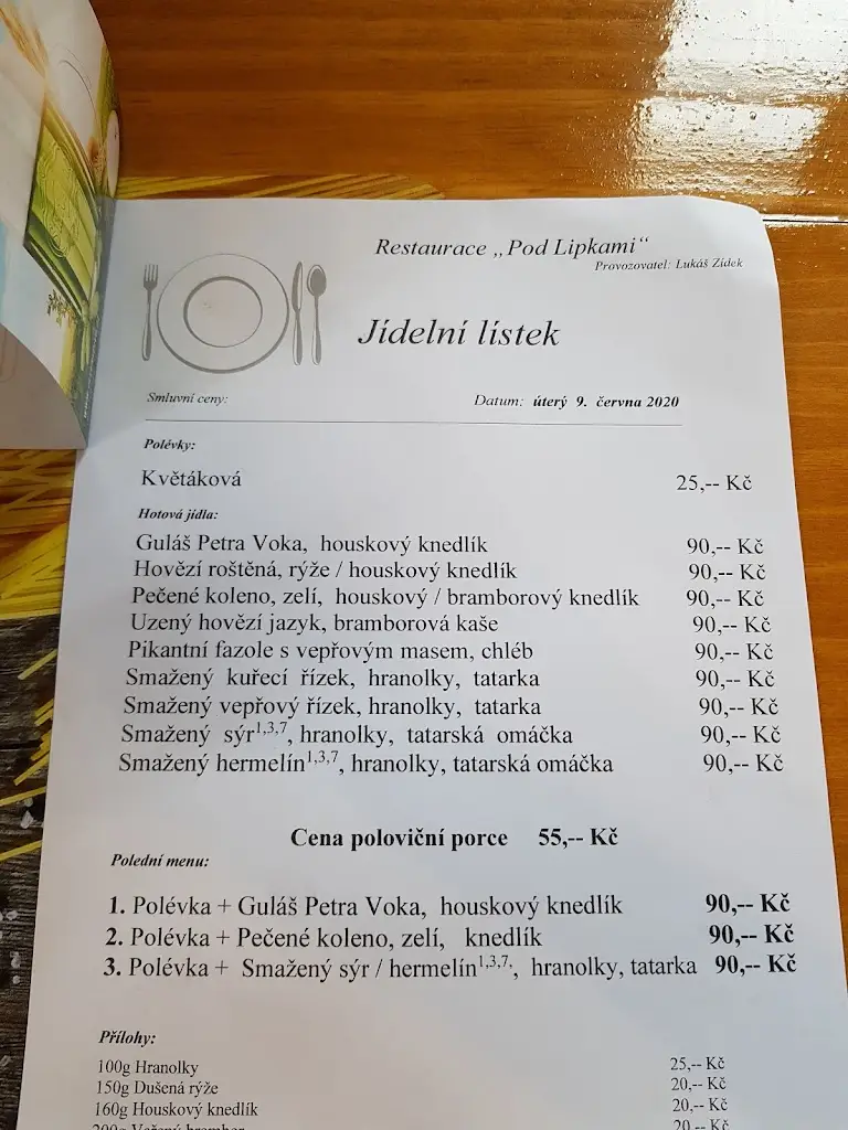 Menu_Restaurace Pod Lipkami_Nová Bystřice_image_4