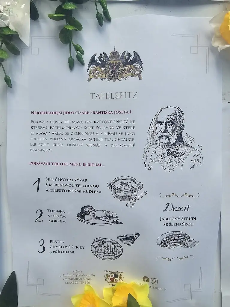 Menu_Zámecká krčma U rudolfovy kratochvíle_Kožlany_image_2