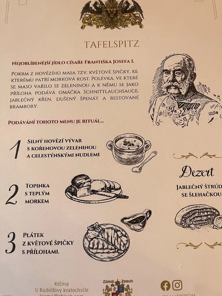 Menu_Zámecká krčma U rudolfovy kratochvíle_Kožlany_image_4