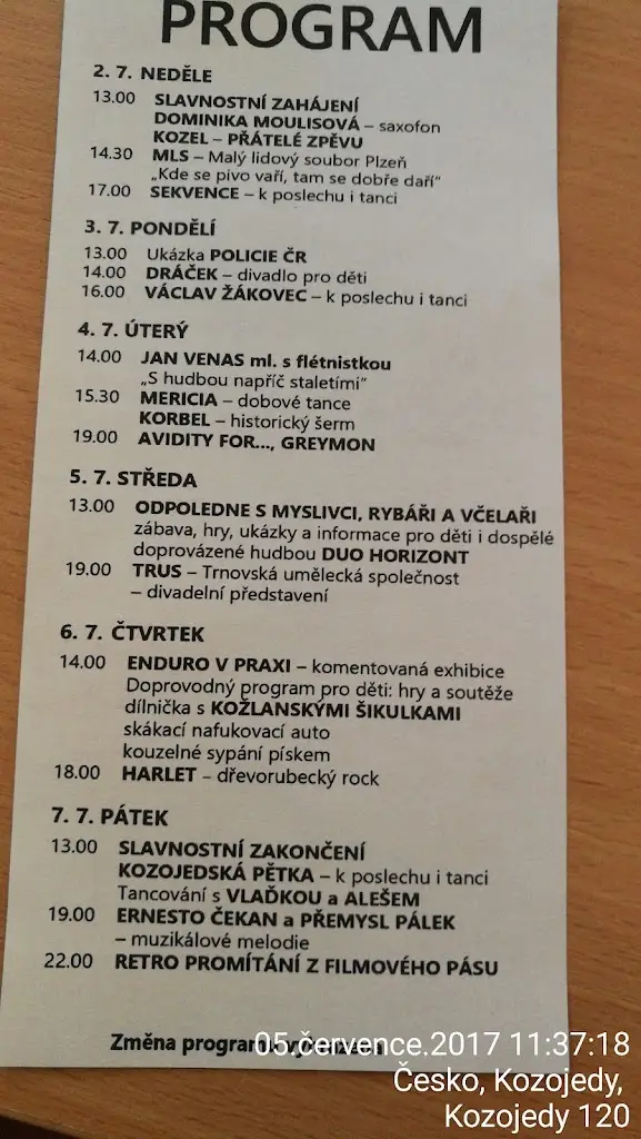 Menu_Restaurace Kulturní dům_Kožlany_image_2