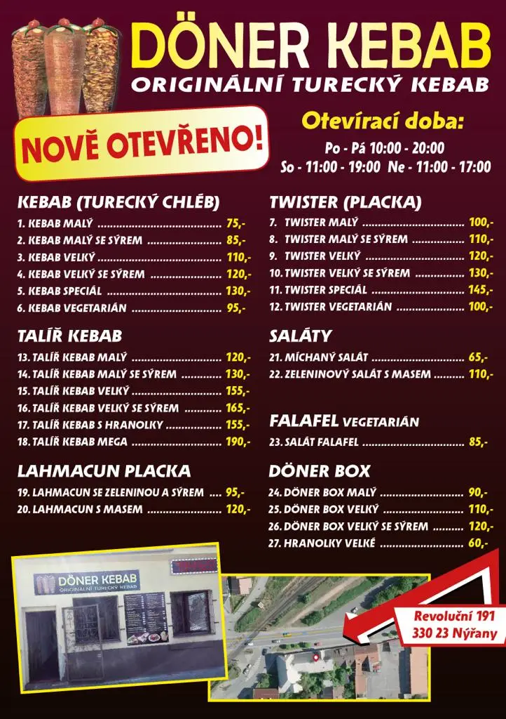 Menu_Kebab Nýřany_Nýřany_immagine_1