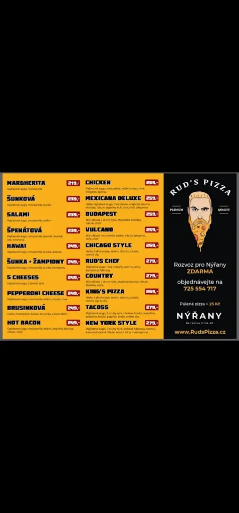 Menu_Rud's Pizza_Nýřany_image_1