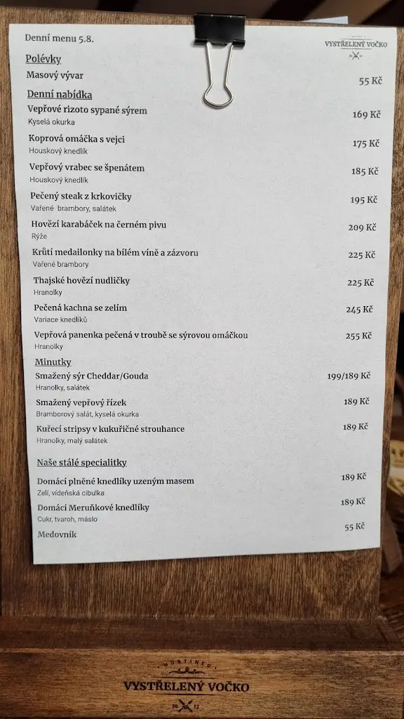 Menu_Hostinec Vystřelený Vočko_Okres Plzeň-jih_immagine_2