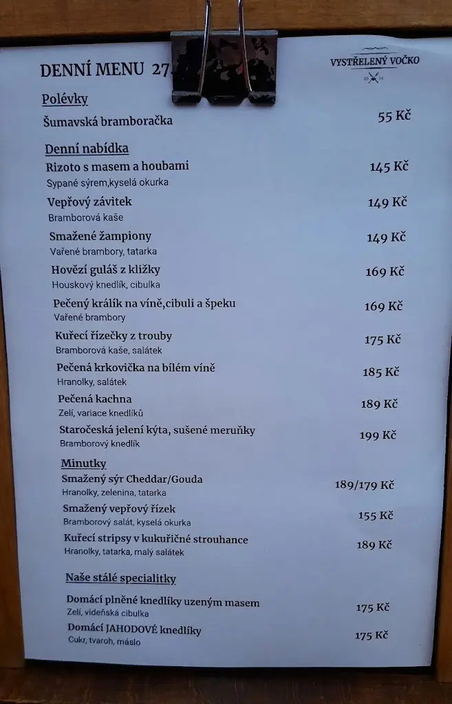 Menu_Hostinec Vystřelený Vočko_Okres Plzeň-jih_immagine_3