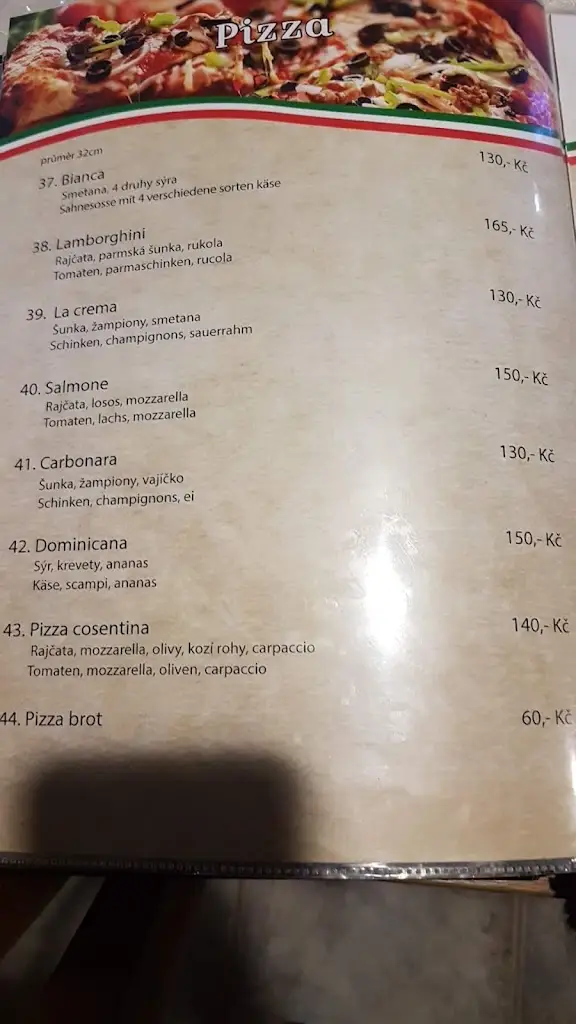 Menu_Pizzeria Calabria Da Gino_Přimda_immagine_1