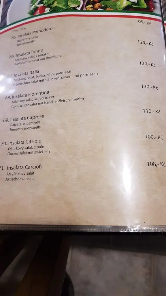 Menu_Pizzeria Calabria Da Gino_Přimda_immagine_3