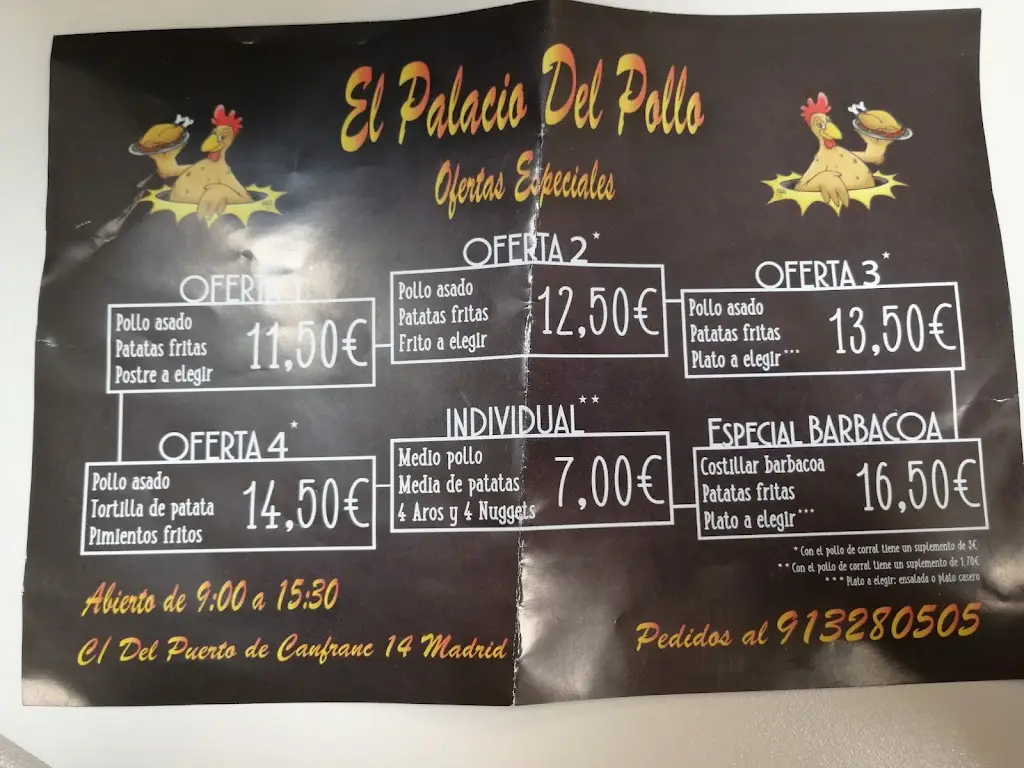 Menu_El Palacio del Pollo_Planá_image_2