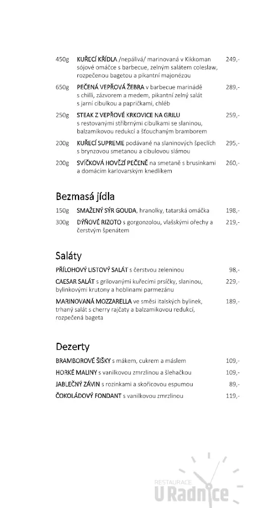 Menu_Restaurace U Radnice_Radnice_immagine_1