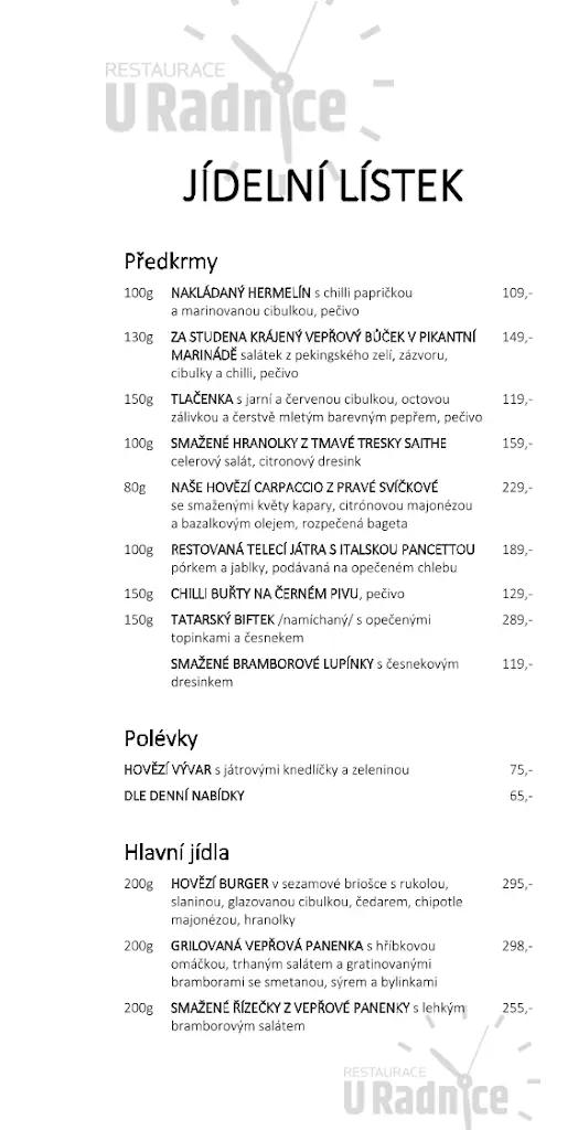Menu_Restaurace U Radnice_Radnice_immagine_2