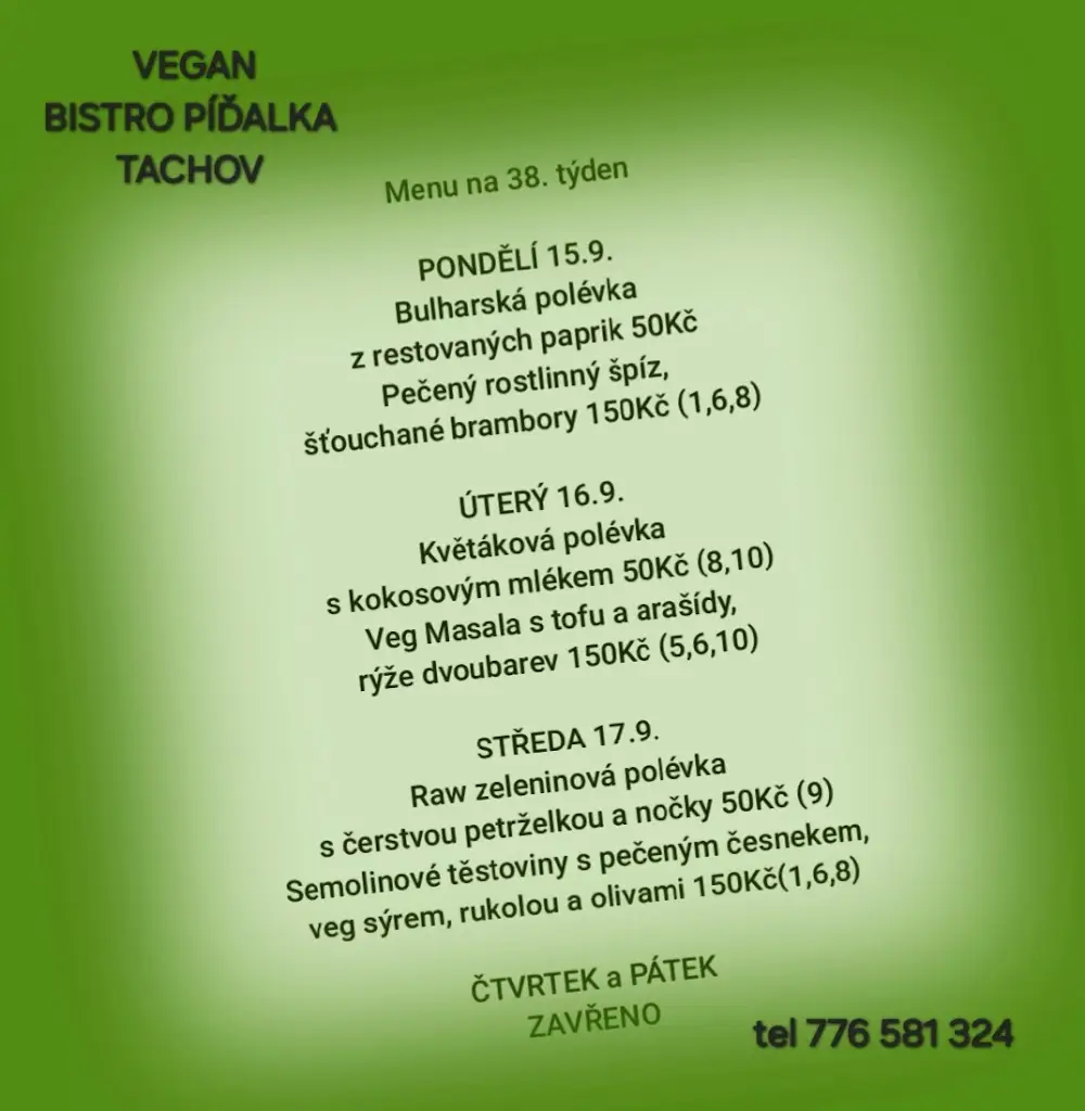 Menu_Bistro Píďalka_Okres Tachov_image_1