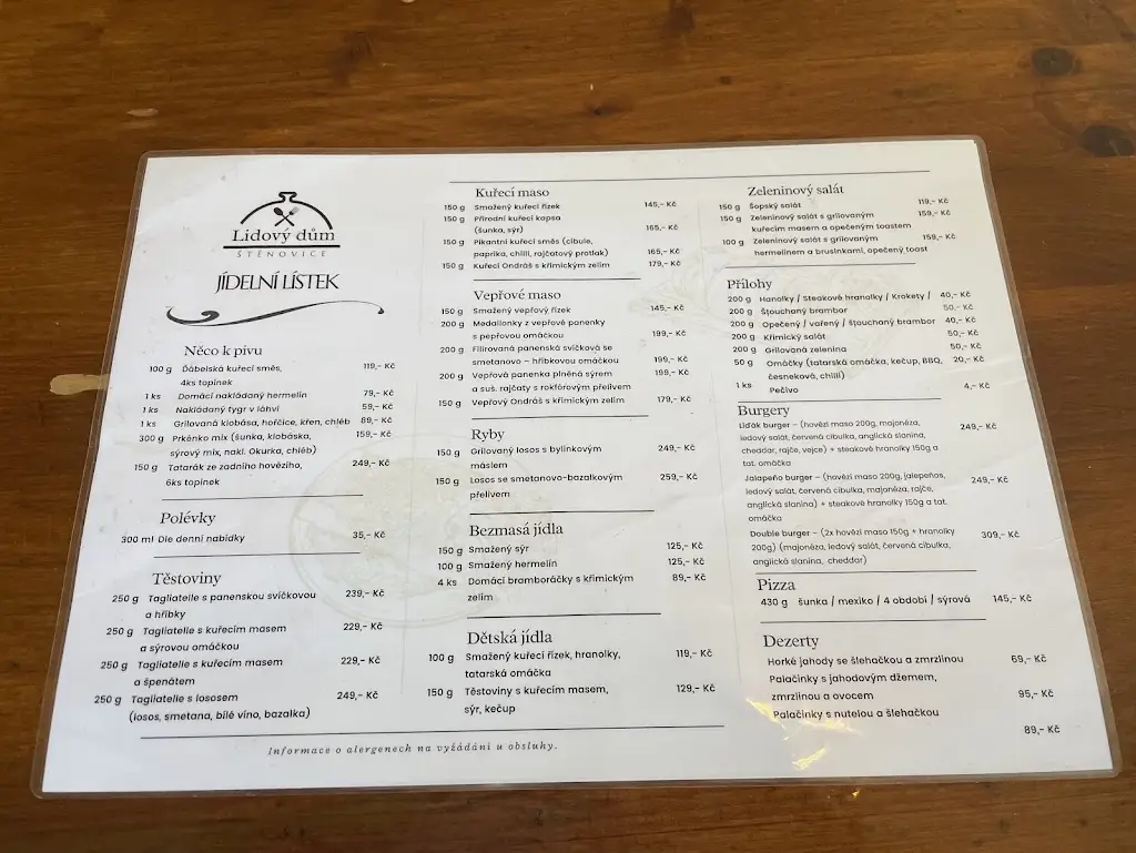 Menu_Lidový dům Štěnovice_Štěnovice_image_3