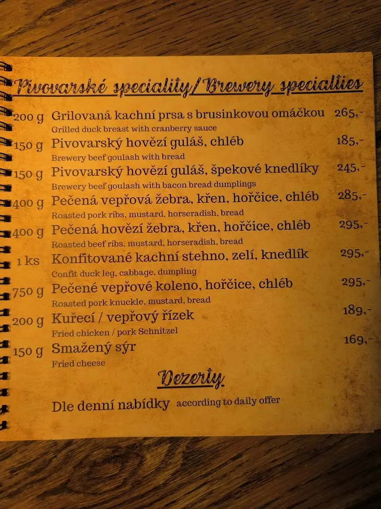 Menu_Knížecí pivovar Plasy_Plasy_image_1