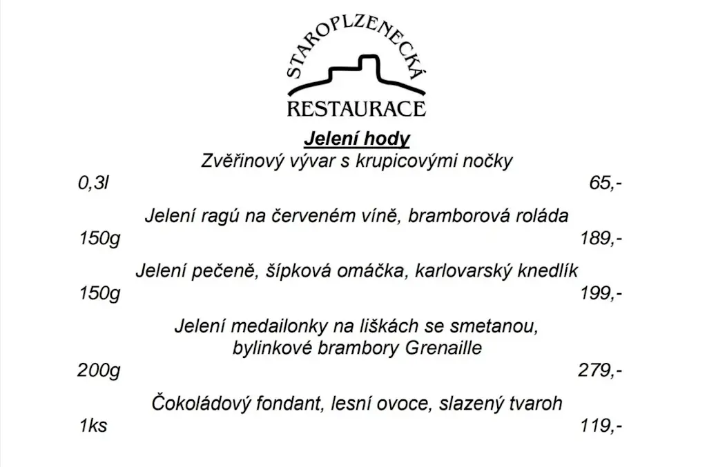 Menu_Staroplzenecká restaurace_Starý Plzenec_image_4