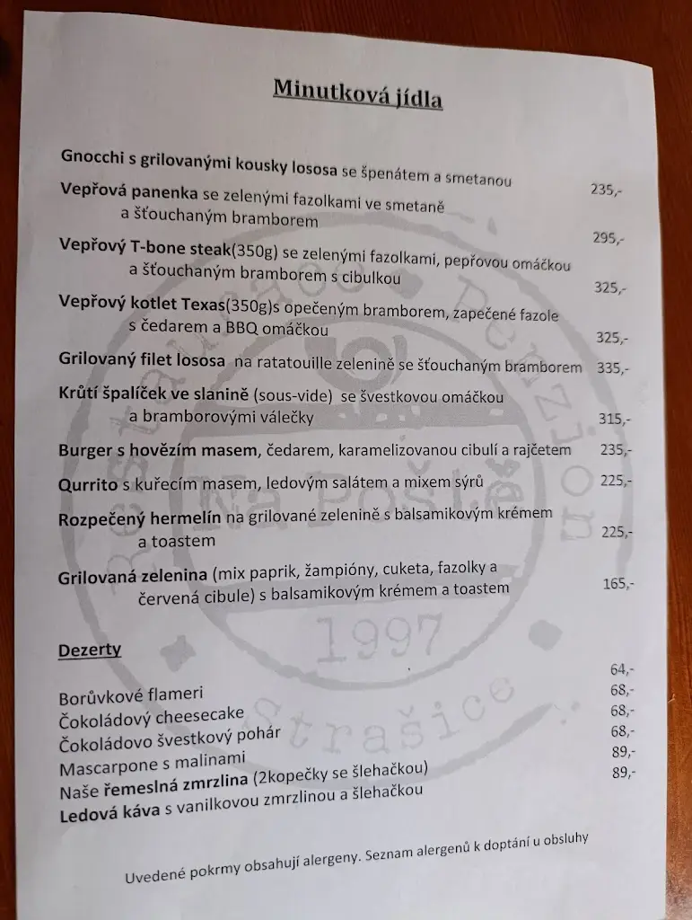 Menu_Restaurace Penzion Na Poště_Strašice_image_1
