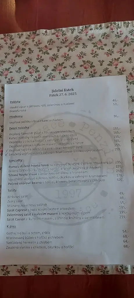 Menu_Restaurace Penzion Na Poště_Strašice_image_3