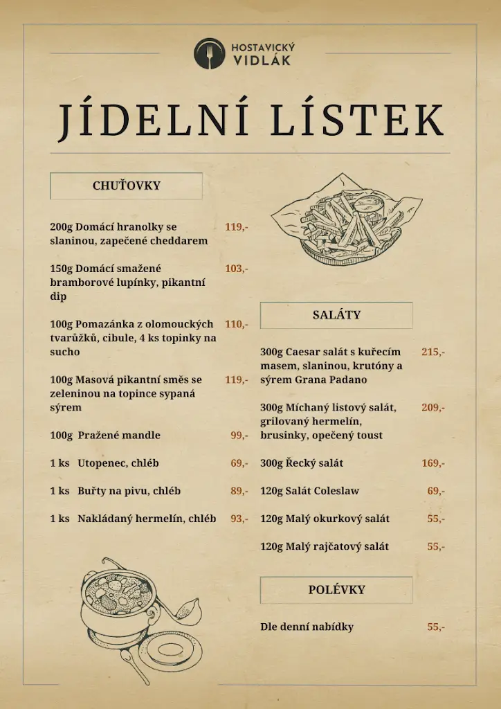 Menu_Hostavický Vidlák_Hostavice_immagine_1