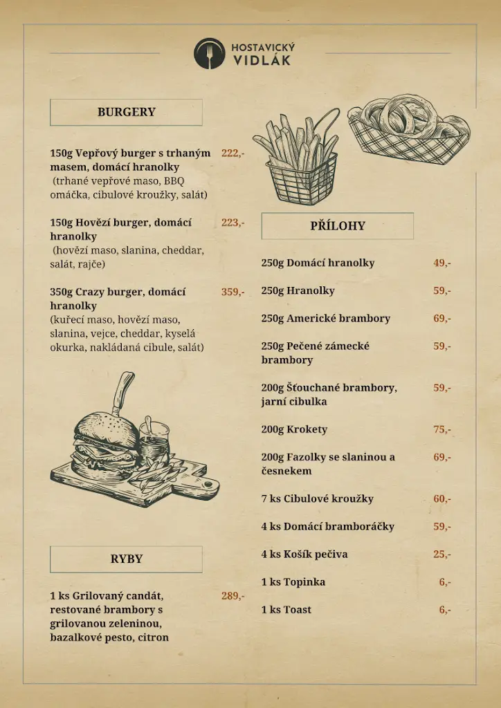 Menu_Hostavický Vidlák_Hostavice_immagine_3