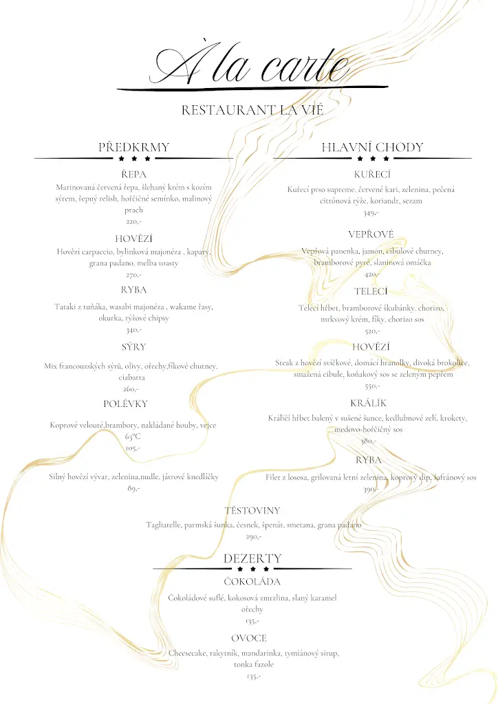 Menu_Restaurant La Vié s.r.o._Okres České Budějovice_image_1