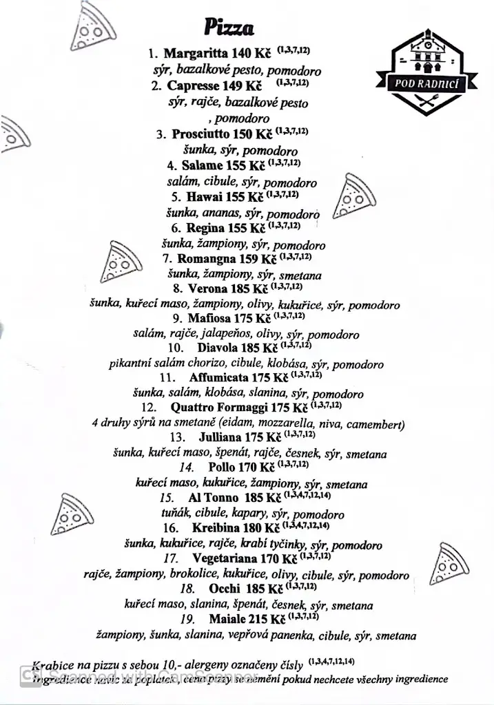 Menu_Restaurace Pod Radnicí_Nové Hrady_immagine_1