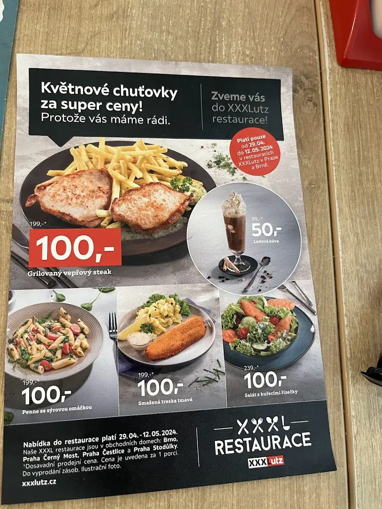 Menu_XXXLutz restaurace_Černý Most_image_1