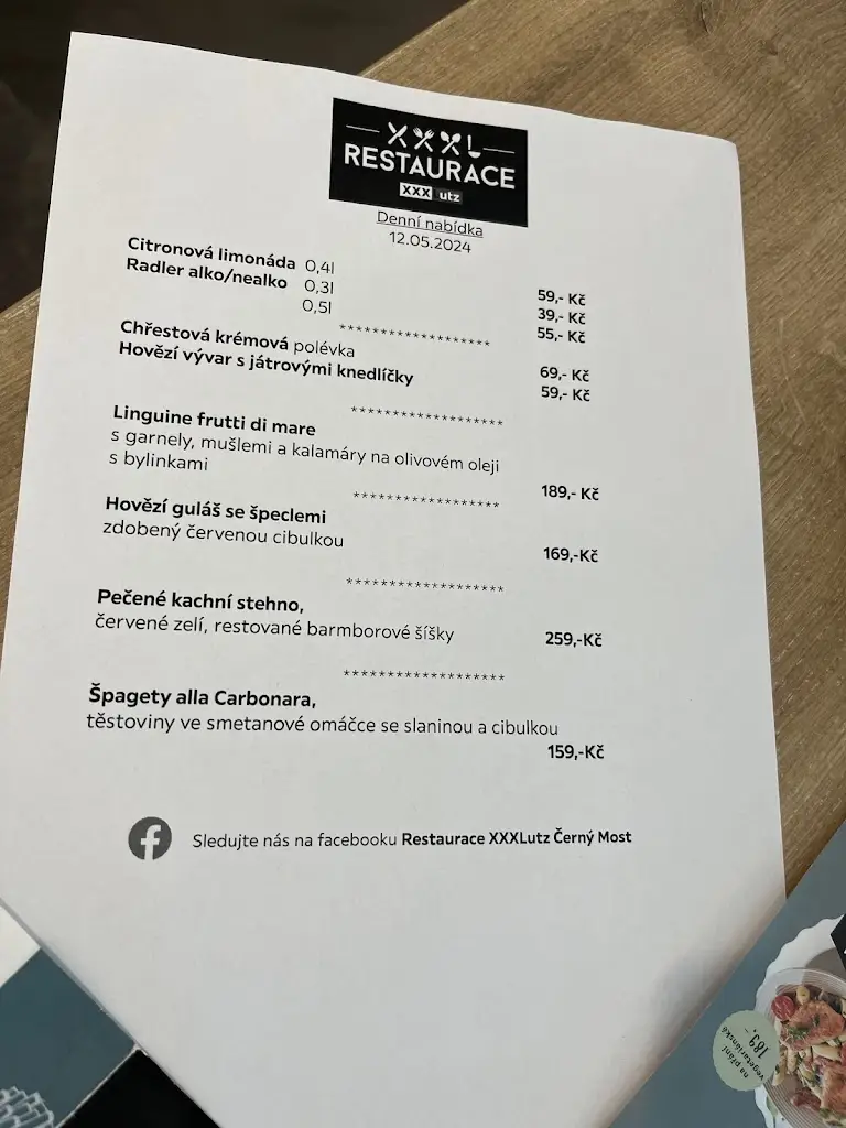 Menu_XXXLutz restaurace_Černý Most_image_2