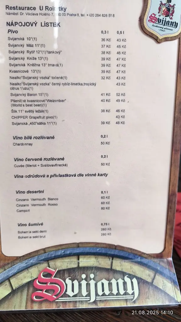 Menu_Restaurant U Rokytky_Libeň_image_1