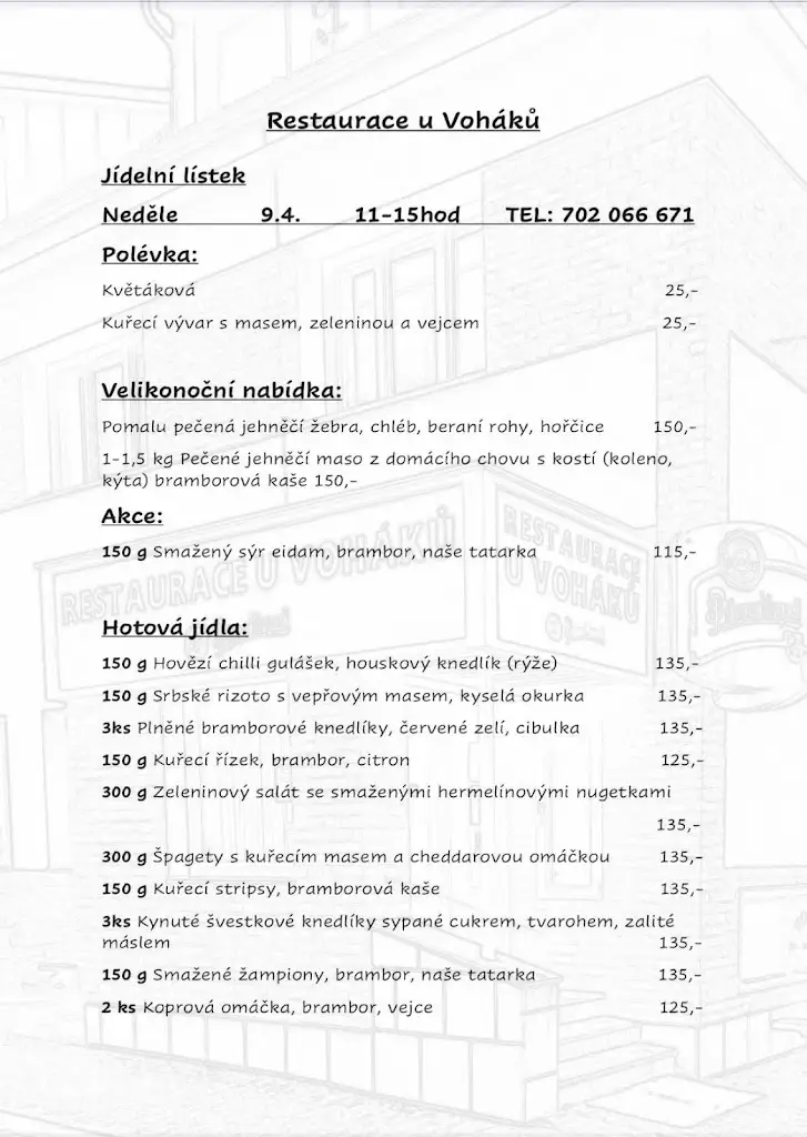 Menu_Restaurant U Voháků_Horní Počernice_image_3