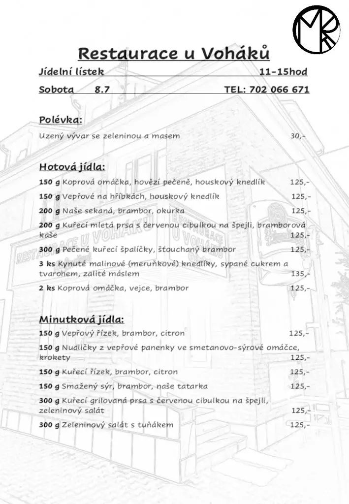 Menu_Restaurant U Voháků_Horní Počernice_image_4