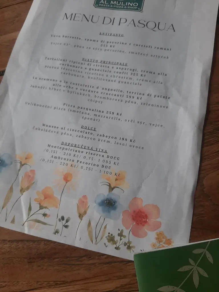 Menu_Al Mulino_Horní Počernice_image_3
