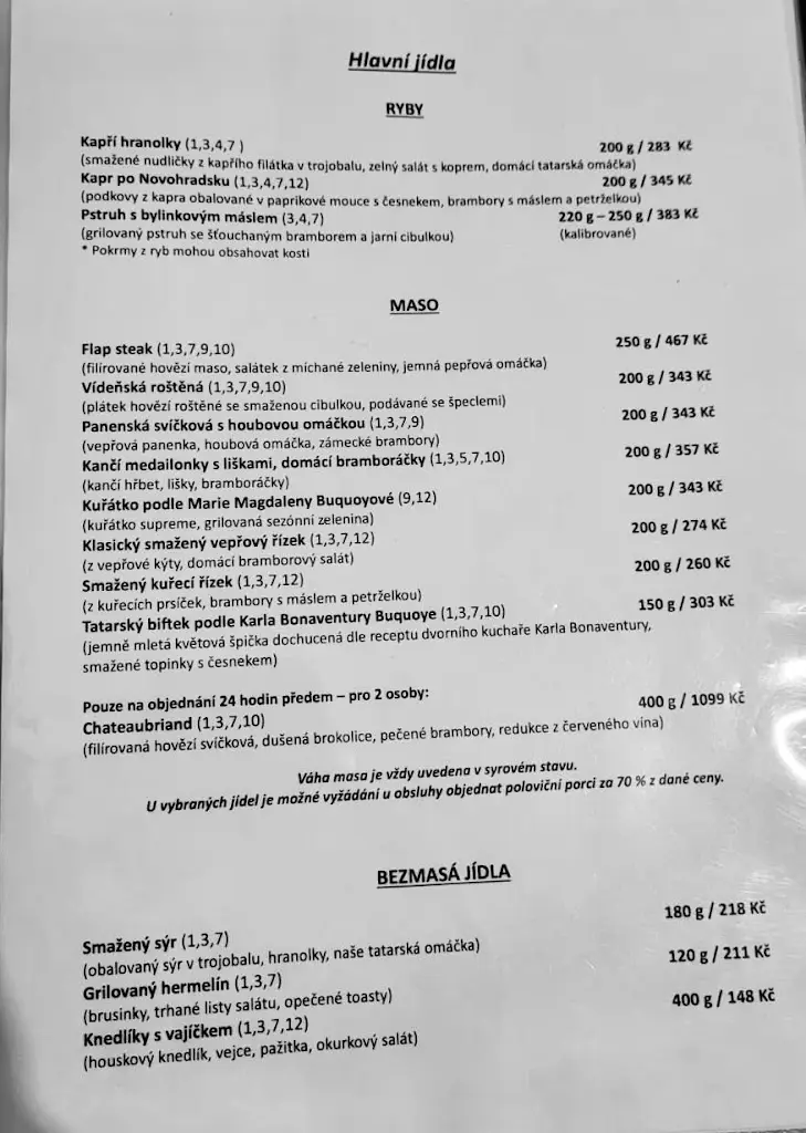 Pavel Boháček_Buquoyská restaurace wellness hotelu Rezidence_Nové Hrady_review