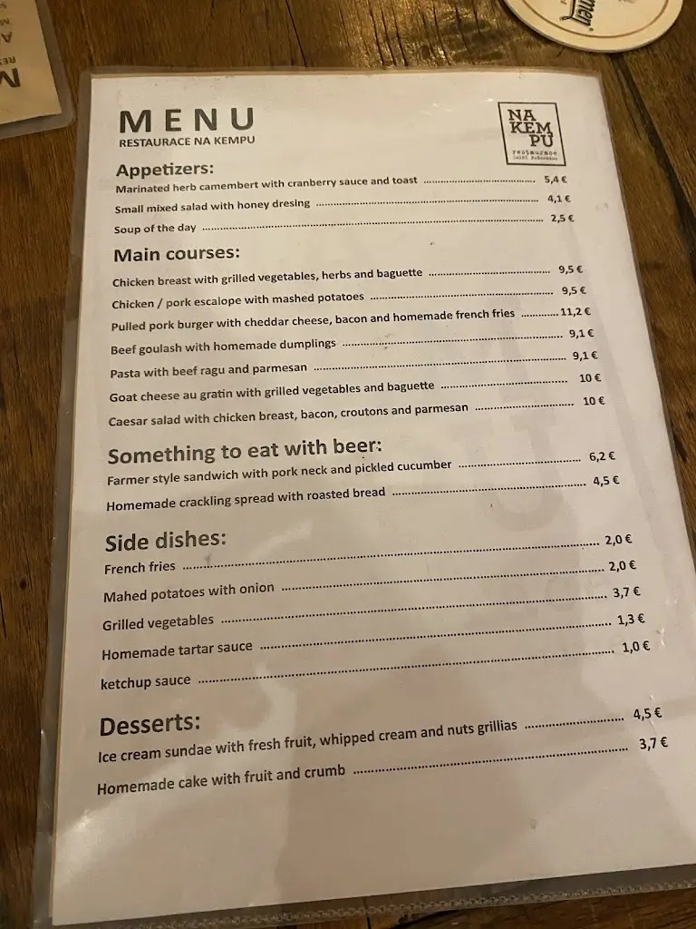 Menu_Restaurace Na Kempu_Dolní Počernice_image_4