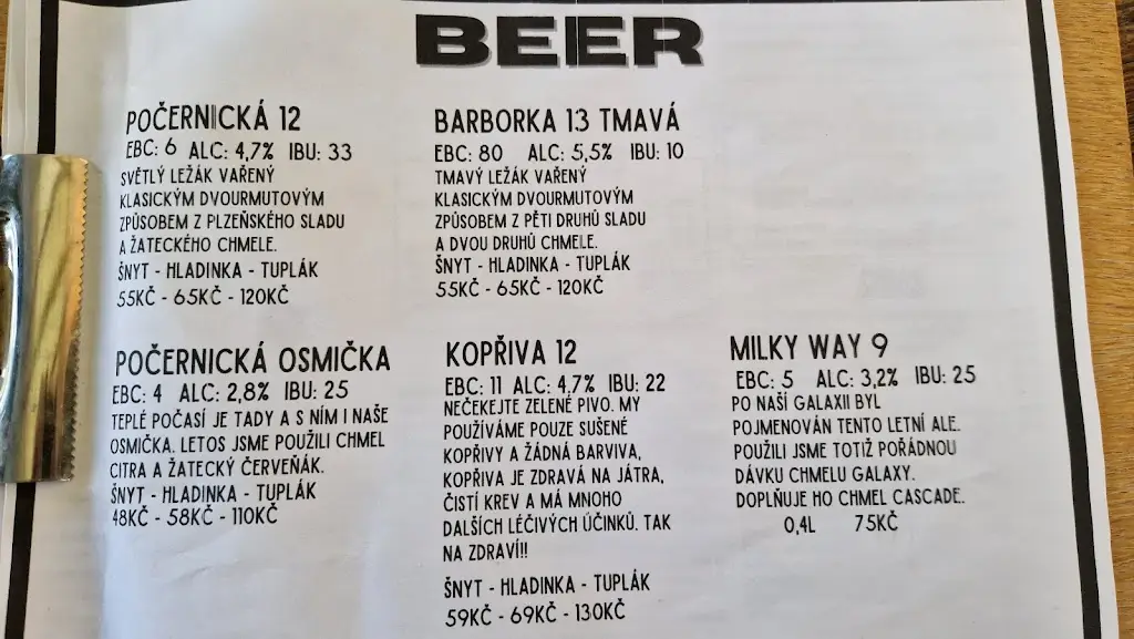 Menu_Počernický pivovar_Dolní Počernice_image_3