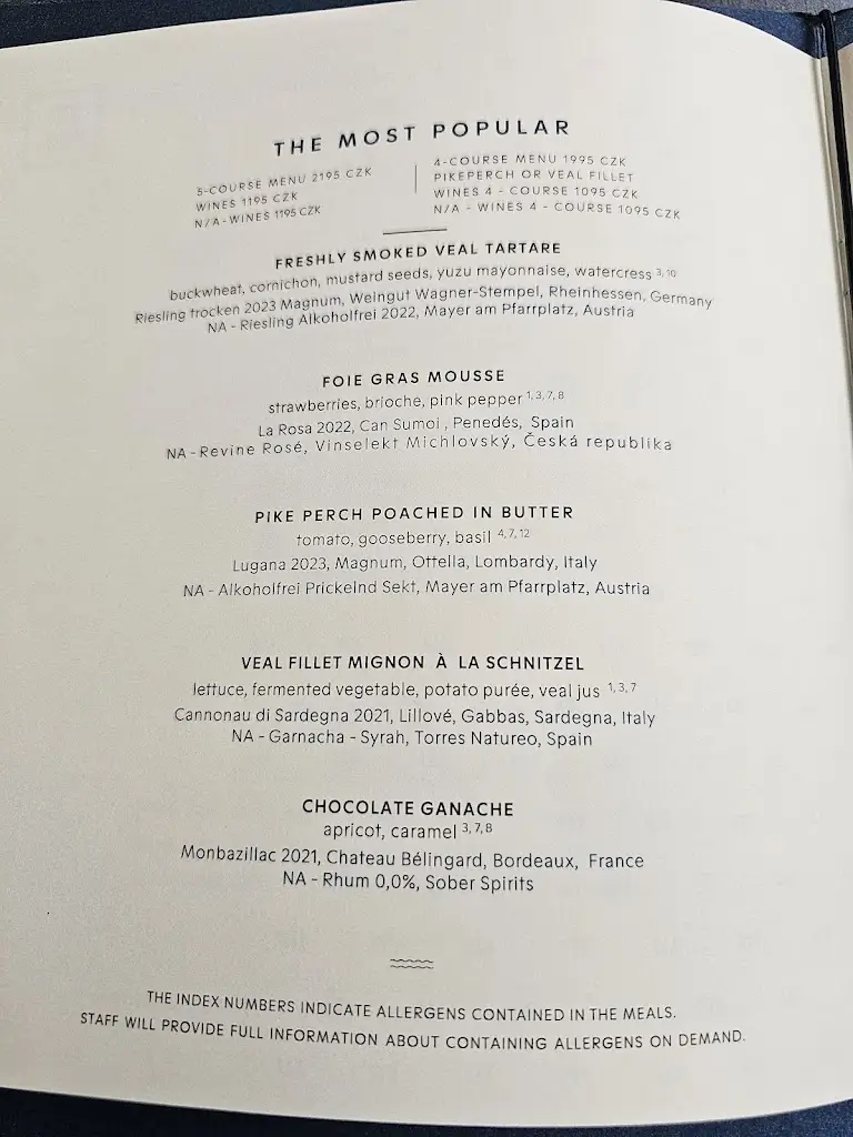 Menu_Restaurant Mlýnec_Prague_image_1