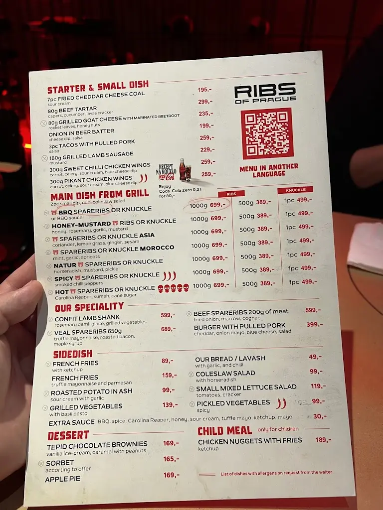 Menu_Ribs of Prague - #1 Ribs & Pork Knuckle Restaurant_Prague_immagine_2