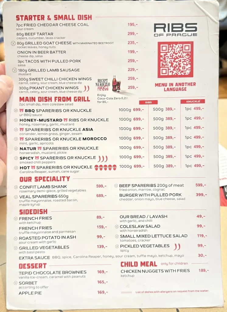 Menu_Ribs of Prague - #1 Ribs & Pork Knuckle Restaurant_Prague_immagine_4