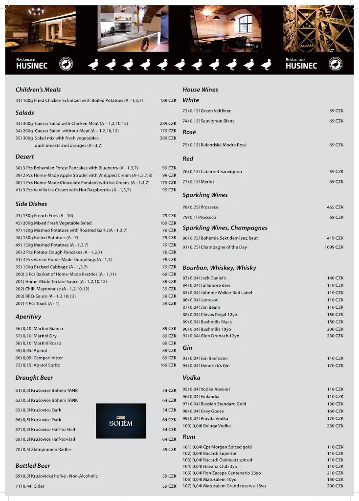 Menu_Husinec restaurace_Prague_image_3