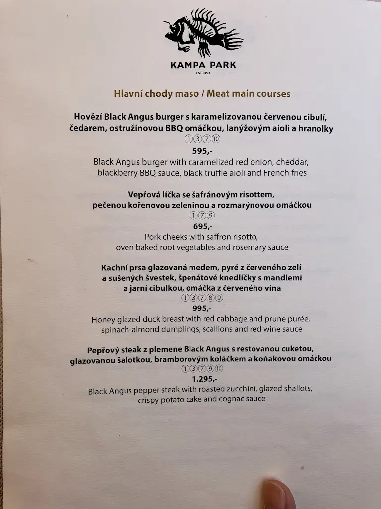 Menu_Kampa Park Restaurant_Malá Strana_image_4