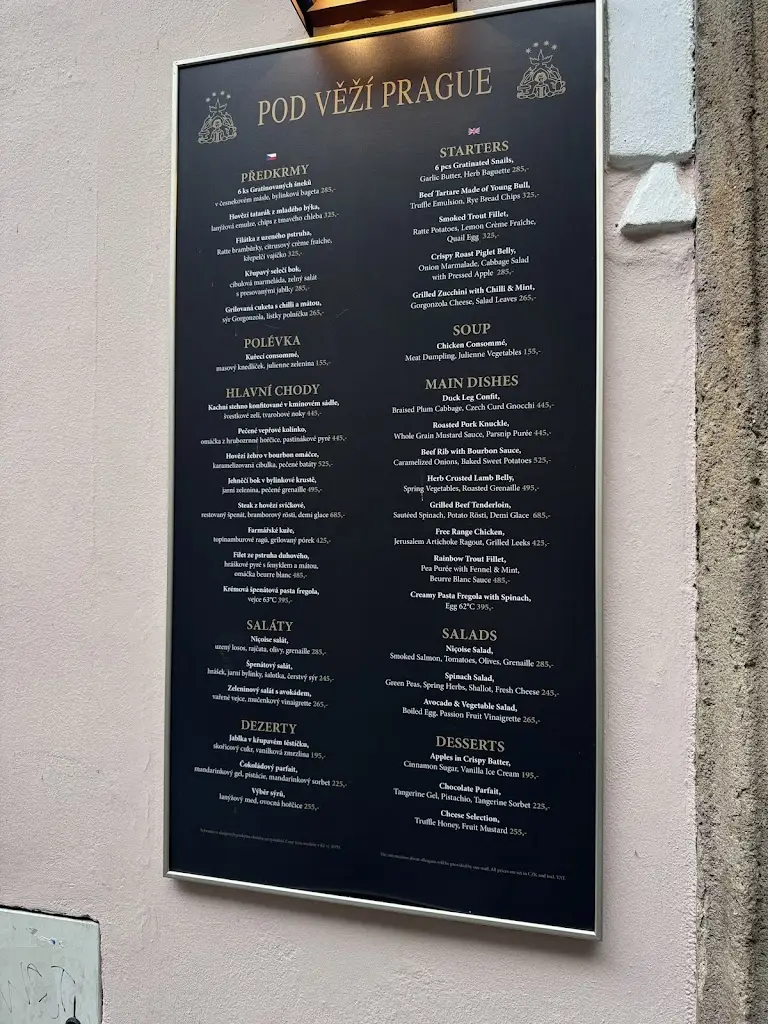 Menu_Restaurant Pod Věží_Malá Strana_image_2