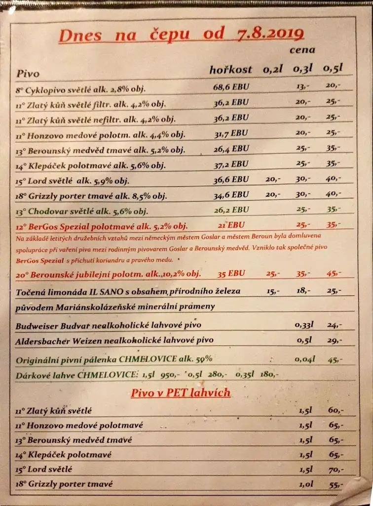 Menu_Pivovar Berounský medvěd_Beroun_image_2