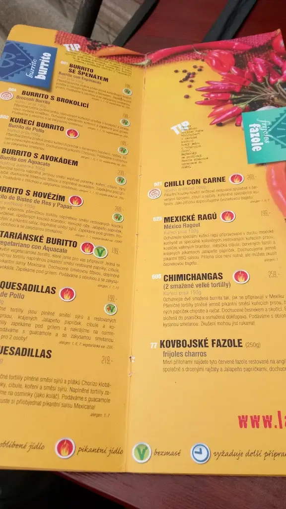 Menu_Mexická restaurace La Paz Beroun_Beroun_image_4