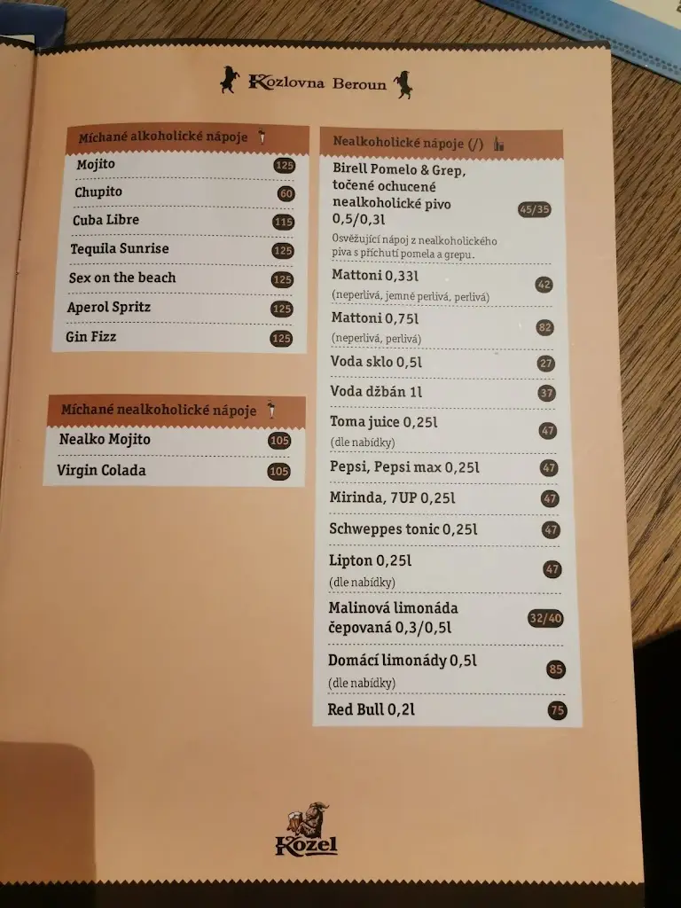 Menu_Kozlovna Beroun_Beroun_image_1