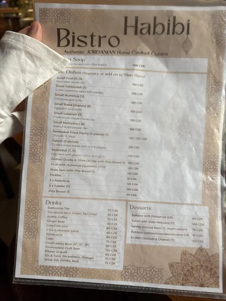 Menu_Bistro Habibi_Vysehrad_image_1