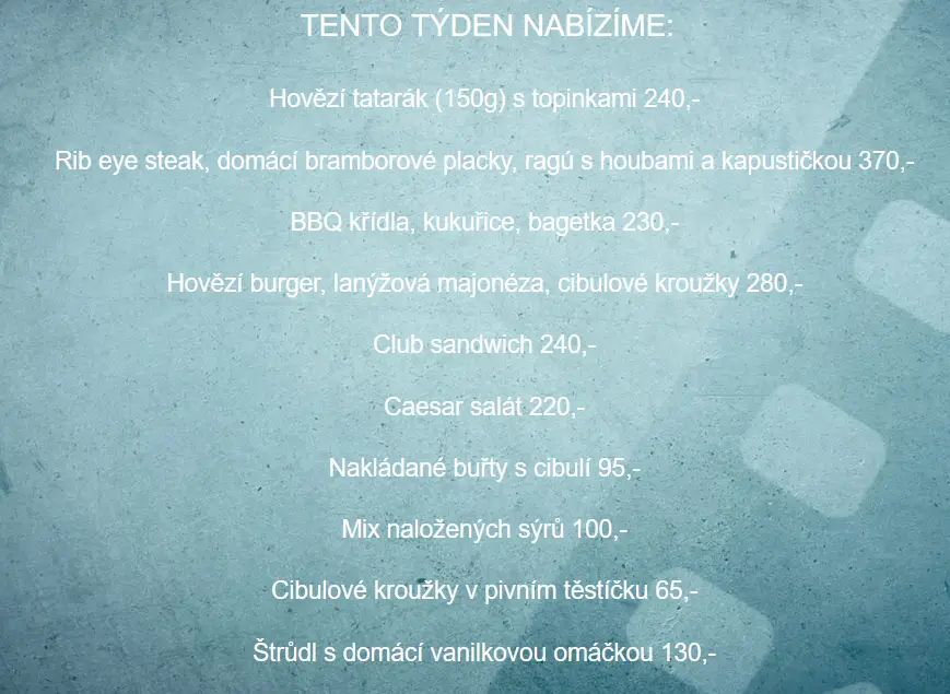 Menu_Bistro KINO_Buštěhrad_immagine_1