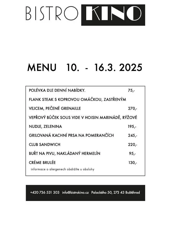 Menu_Bistro KINO_Buštěhrad_immagine_3